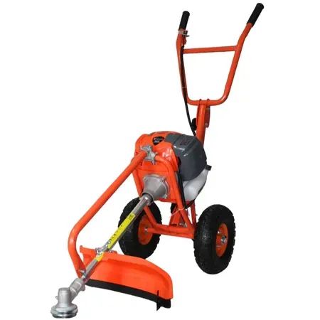 Roçadeira de Carrinho Gasolina 75CC 3,6HP Corte Capim Vegetação Densa Terreno Grande - Foto 4