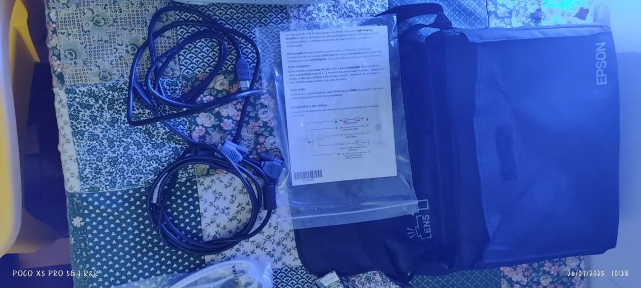 Projetor Epson X24+ ( pack + controle remoto +disp USB wifi + cabos) - Foto 4