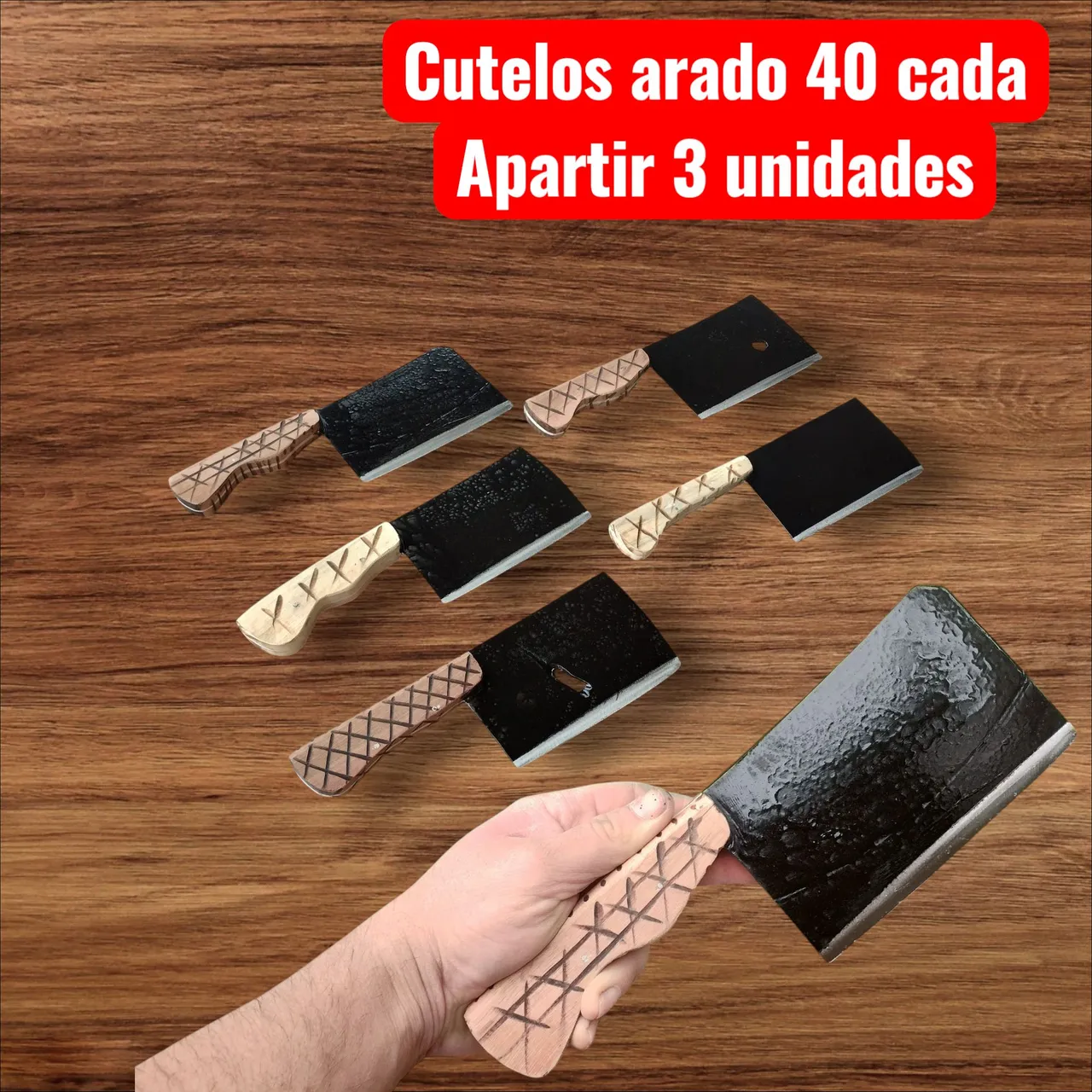 Faca Cutelo Artesanal Arado - 40 cada apartir 3 facas