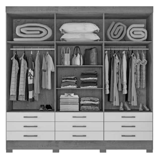 Guarda roupa Casal 6 Portas 9 Gavetas Novo - Foto 2