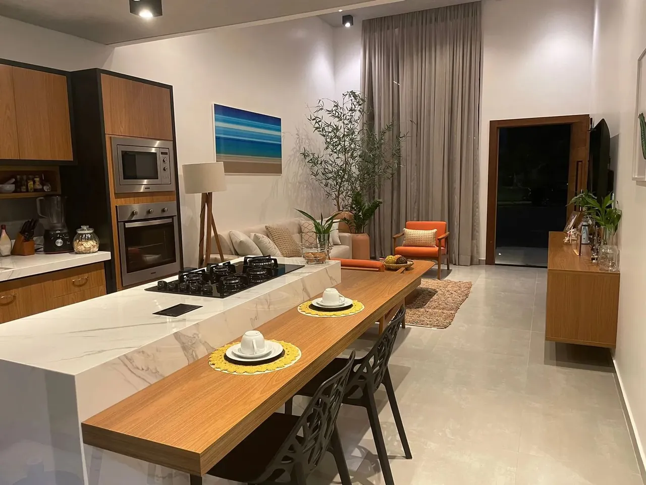 Cobertura do Reserva das Águas 100% Mobiliado, Frente e Vista para o Rio, 280m², Linear