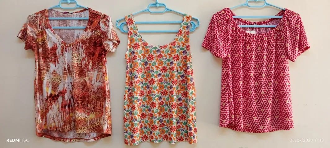 LOTE C/6 BLUSINHAS NOVAS FEMININAS P/PP/M - Foto 3