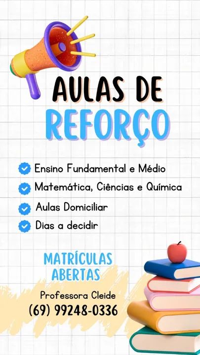 Aulas de reforço 