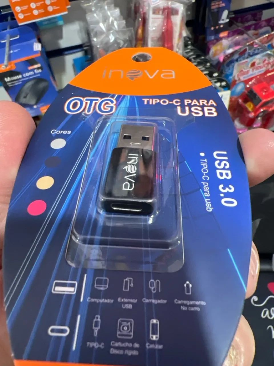 Adaptador OTG Tipo-C para USB 3.0 Inova - Foto 3