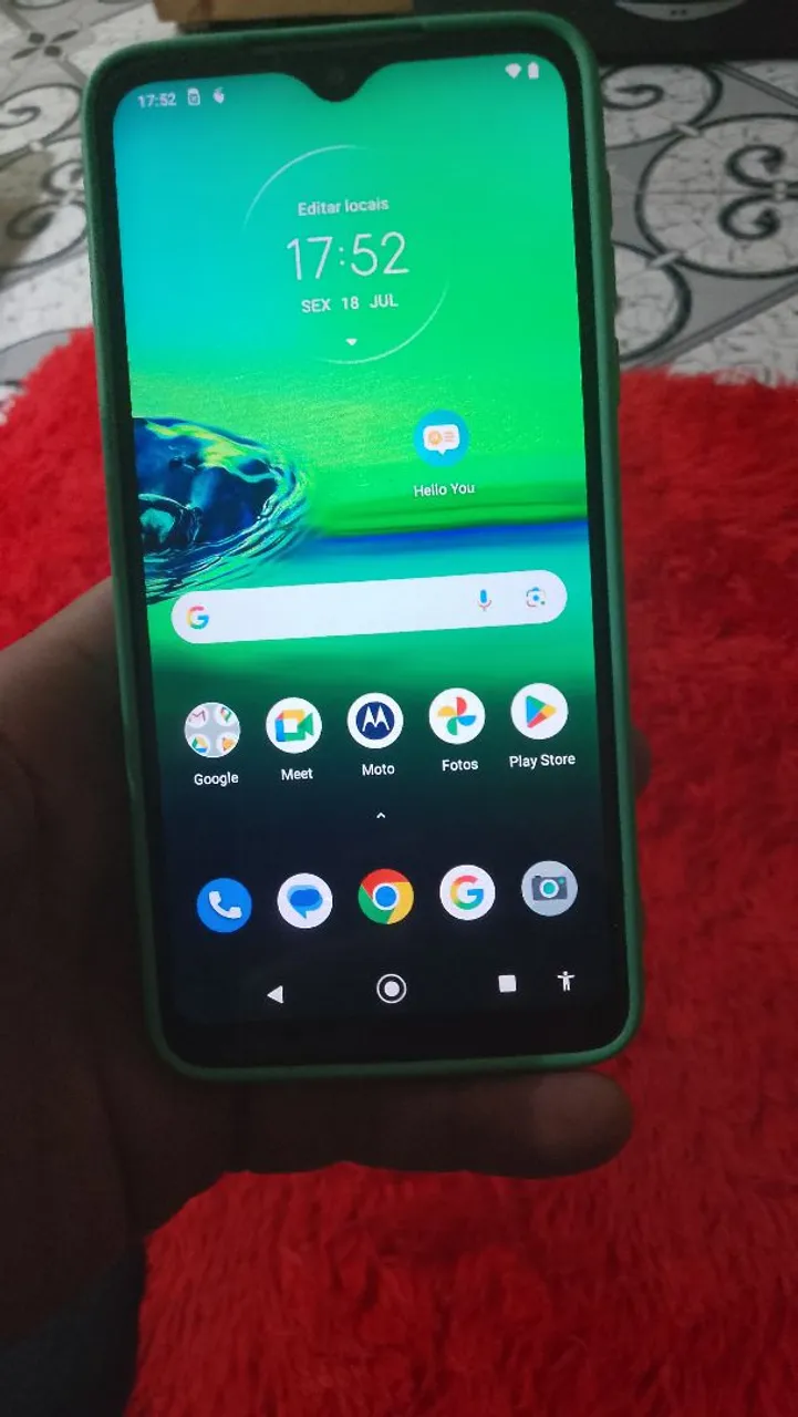 Motorola Moto G8 - Verde - Ótimo estado.. biometria na parte de trás ..