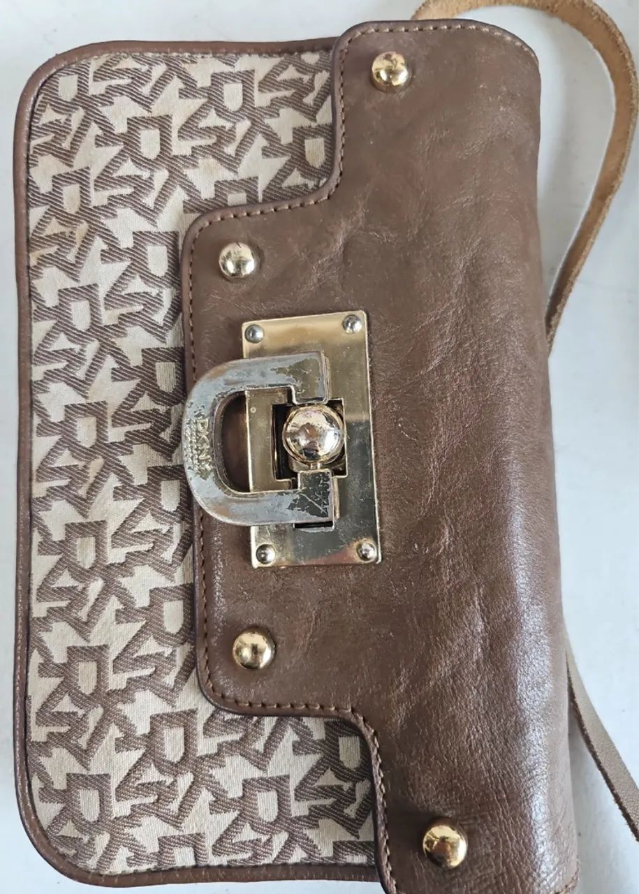 Bolsa DKNY Original - Marrom com Detalhes - Foto 3