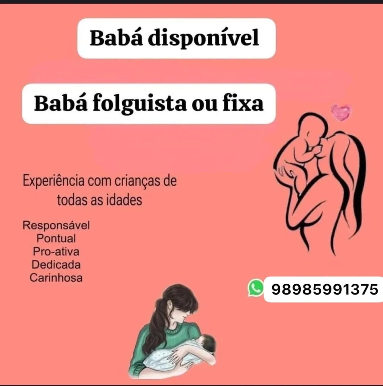 Babá folguista ou fixa
