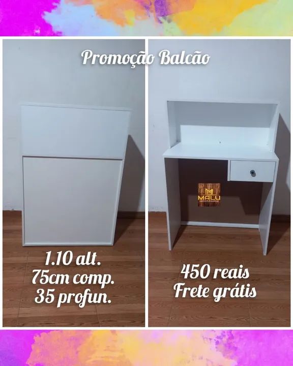 Balcão de Loja - Branco - Novo
