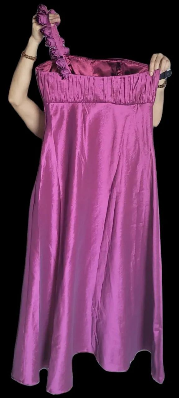 Vestido Longo Festa Rosa