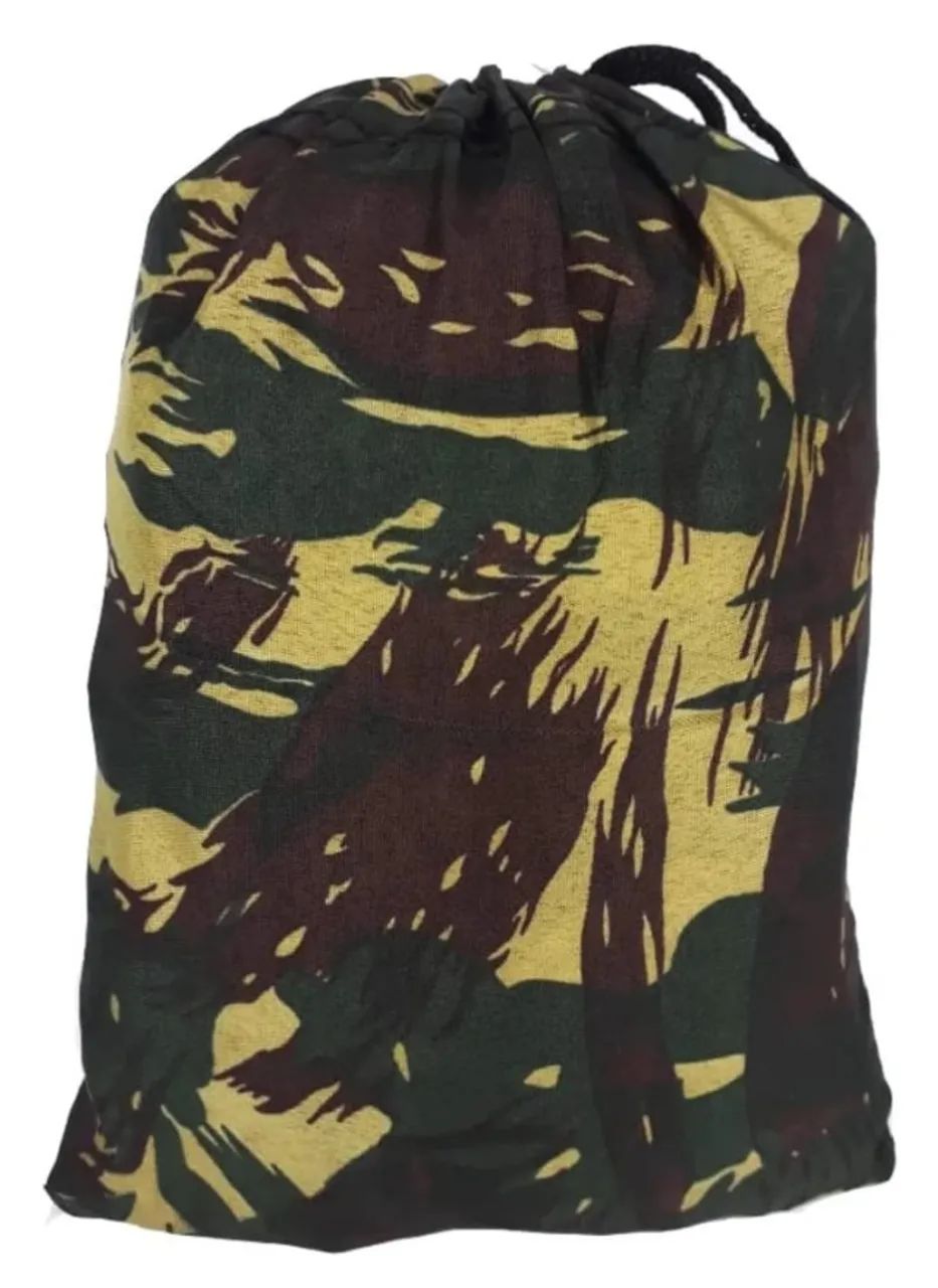 Rede de descanso camuflada nylon com bolsa - seminova - Foto 3