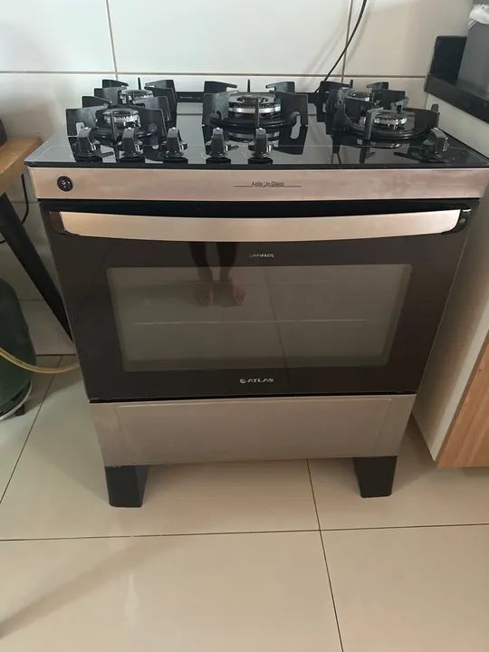 Fogão Atlas 4 Bocas - Vidro Temperado