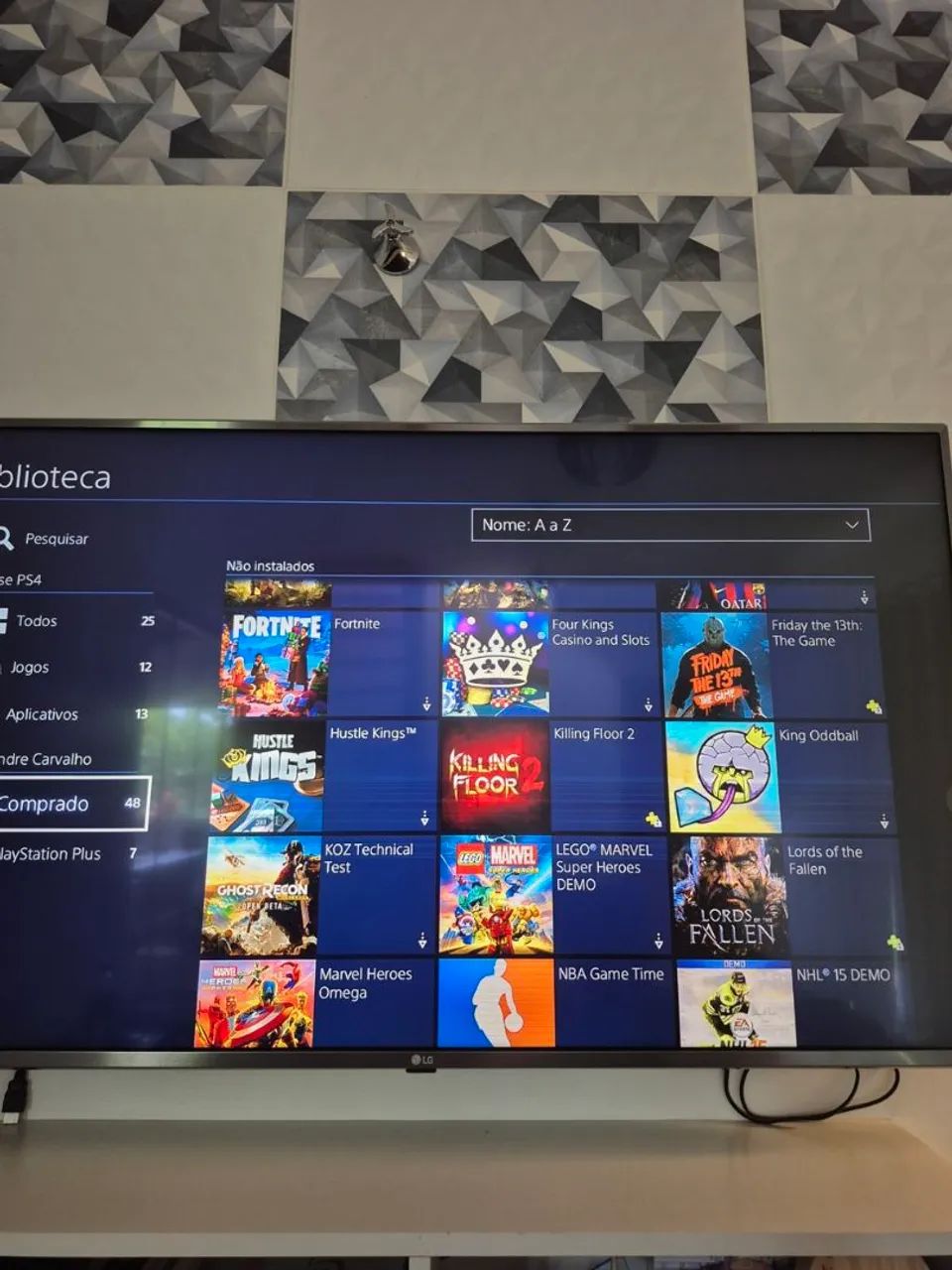 PS4 COM JOGOS SÓ PEGAR E JOGAR CONTROLE CABO HDMI E CABO DE FORÇA ORIGINAL BARATO BIGUAÇU  - Foto 6