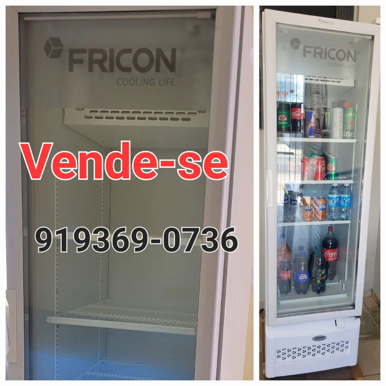 Frizer expositor de bebidas 