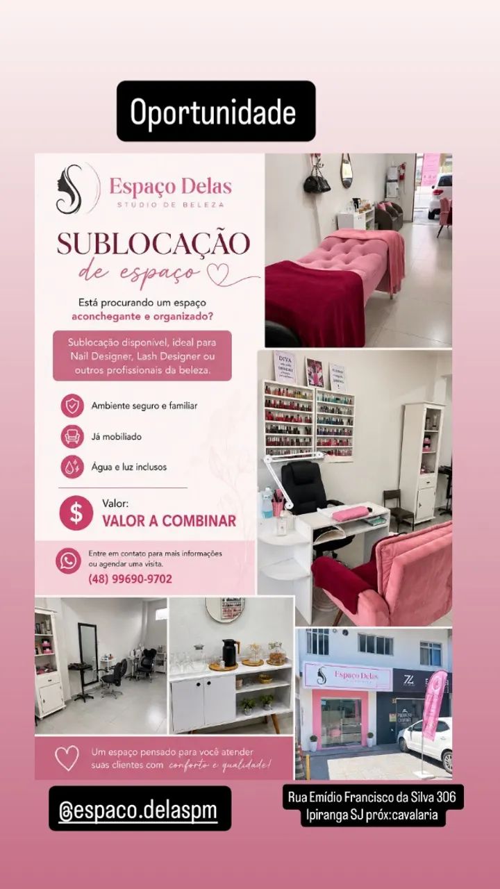 Sublocação salão de beleza 