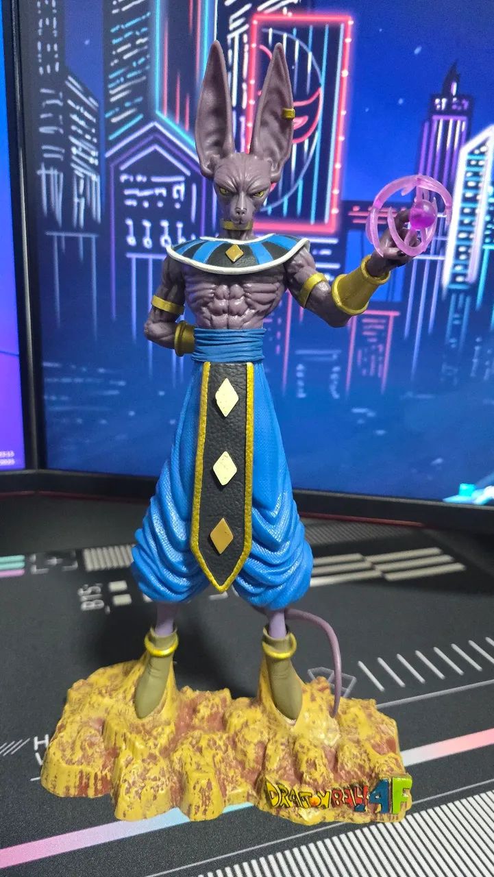 Boneco Bills (Beerus) Dragon Ball 30cm em PVC de alta qualidade (fotos reais)