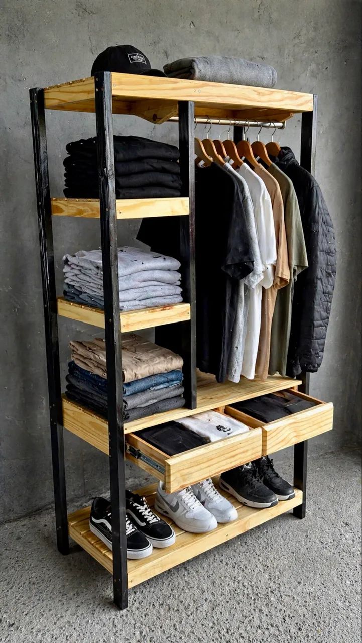 Arara closet com gaveta para Roupas - Foto 4