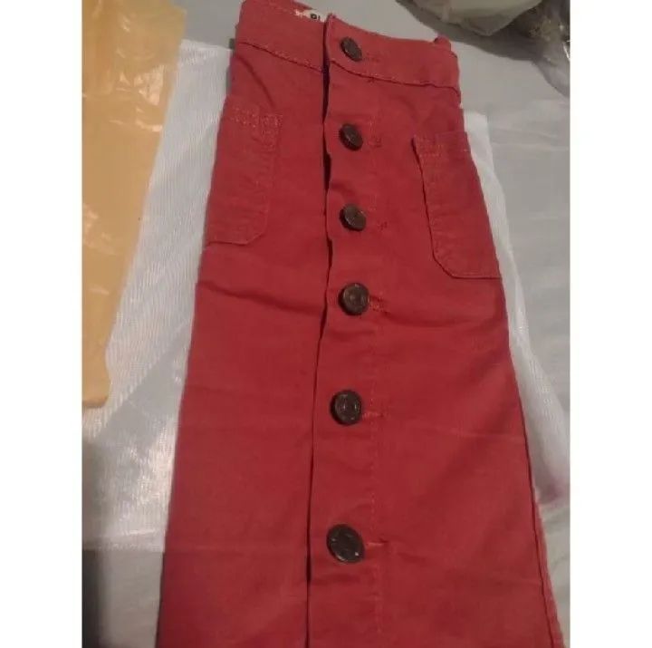 Saia Jeans Laranjado tamanho 42 - Foto 4