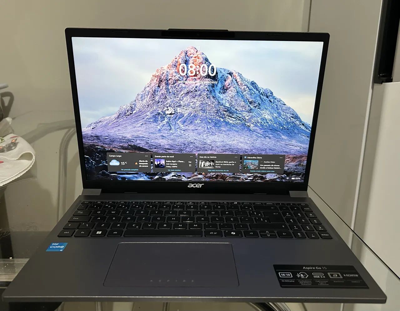 NOTEBOOK ACER ASPIRE GO - COMPLETO + ACESSÓRIOS  - Foto 3