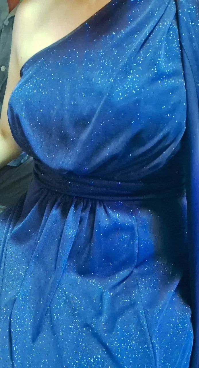 Vestido Azul com brilho - Foto 5