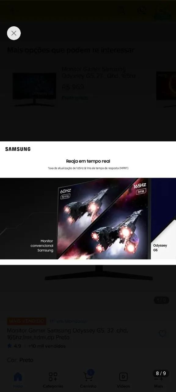 Monitor  Gamer Samsung Odyssey G5 - Foto 4