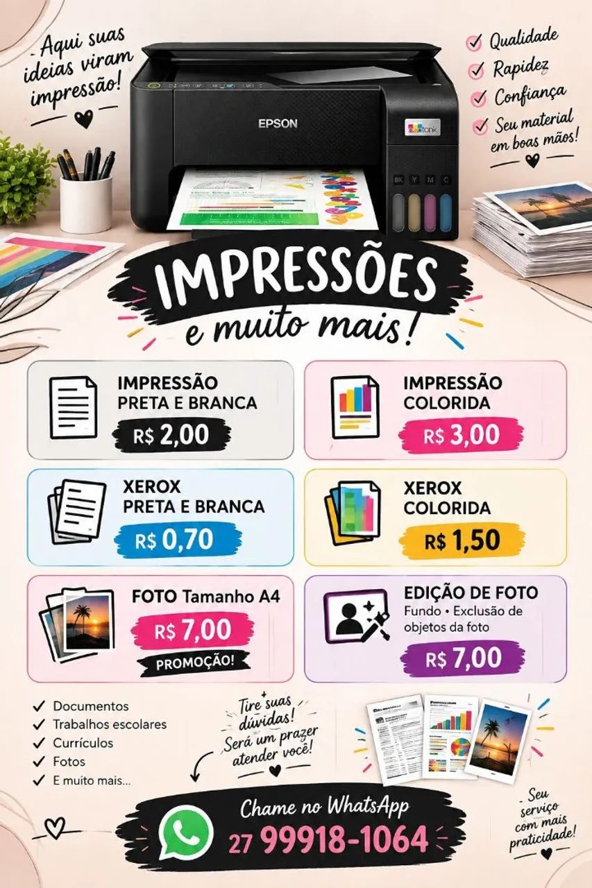 Impressões e xerox