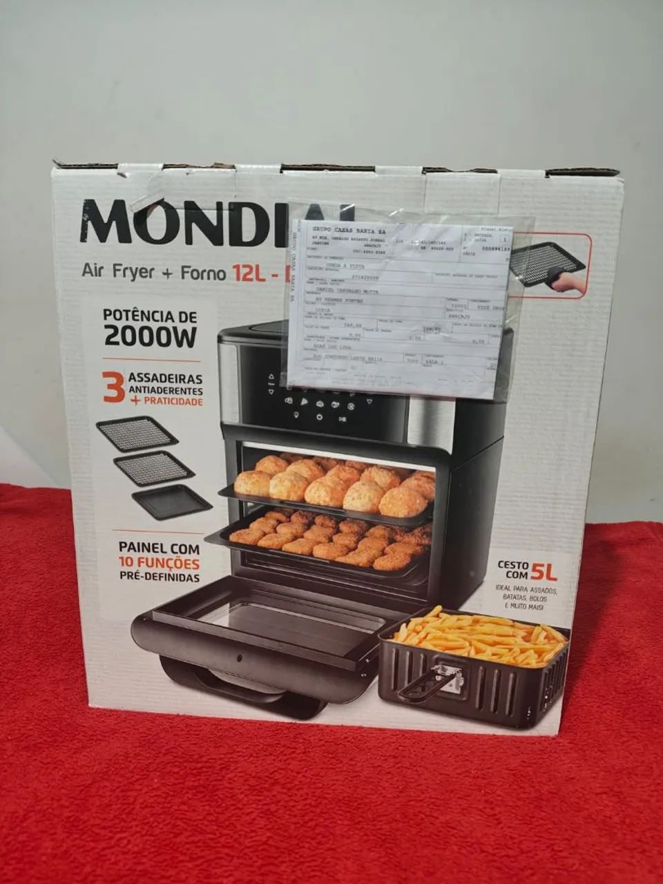 Fritadeira sem Óleo Mondial 12L- Nova, nunca usada, com nota e garantia (NÃO FAÇO MENOR) - Foto 5