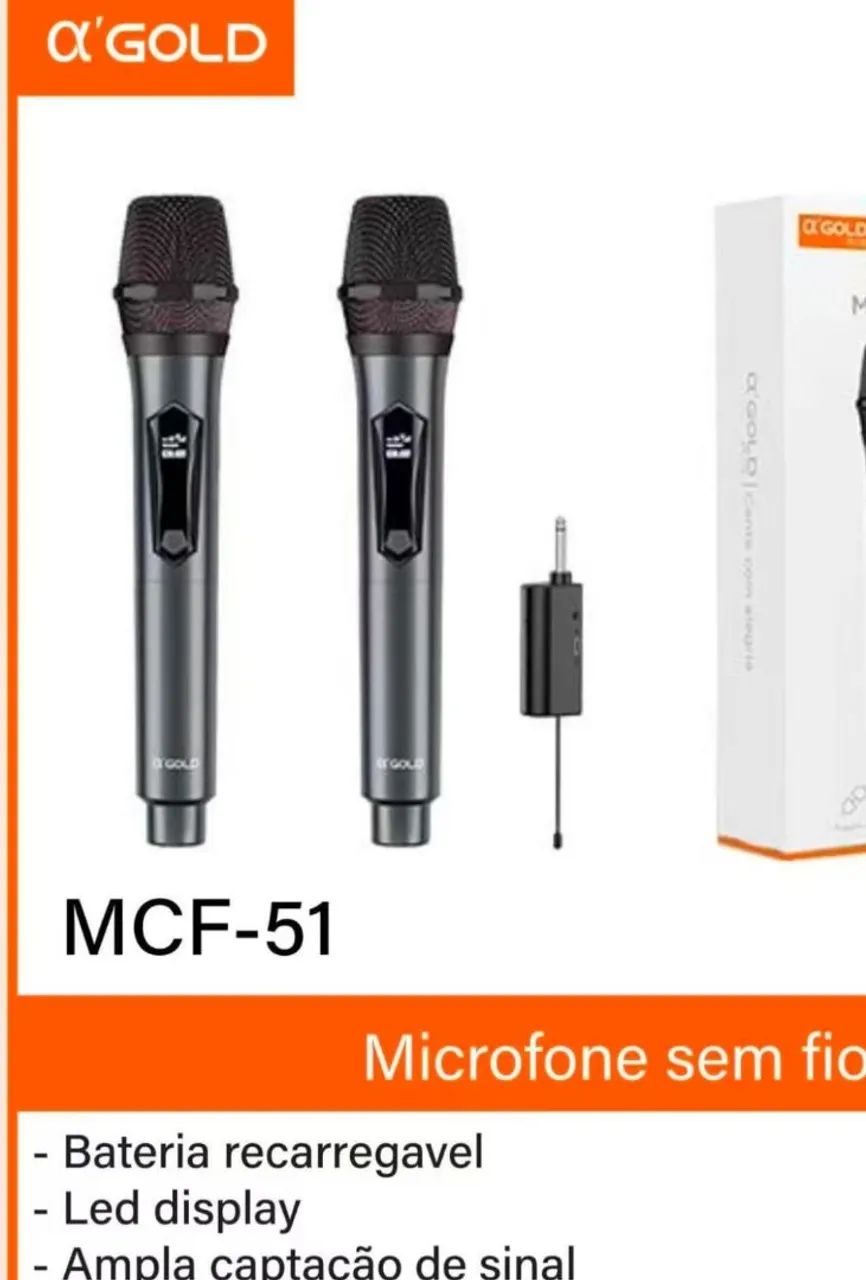 Microfone Duplo Sem Fio