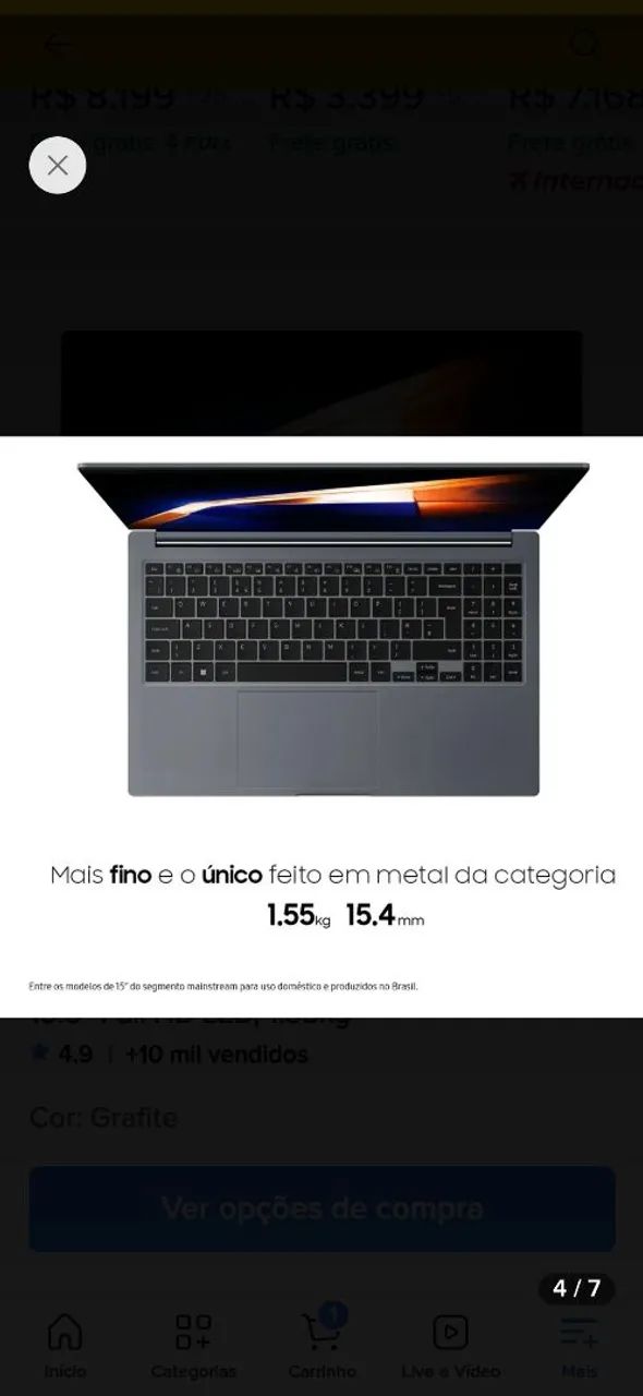 Notebook Samsung Galaxy Book4 Intel - Foto 2