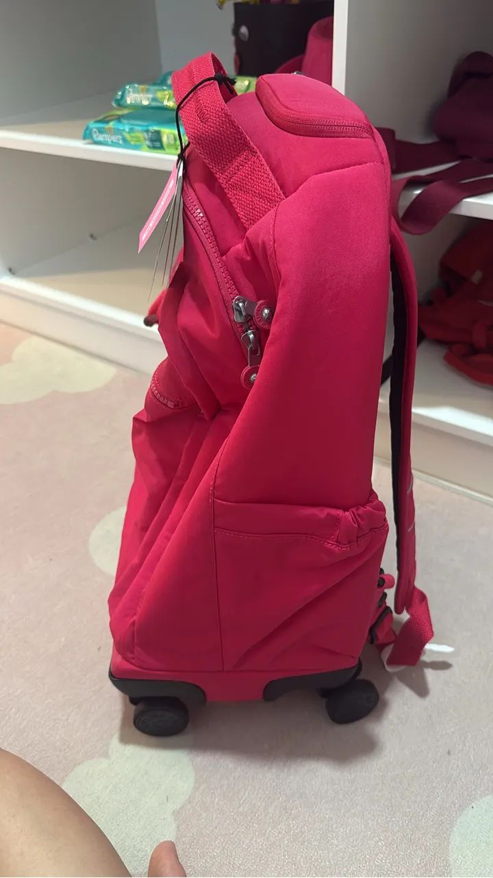 Mochila Kipling pink NOVA com rodinhas! - Foto 2