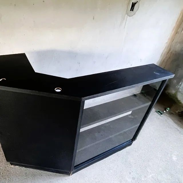 Bancada Mostrador com Vidro - MDF - 159x112x80 cm - Foto 4