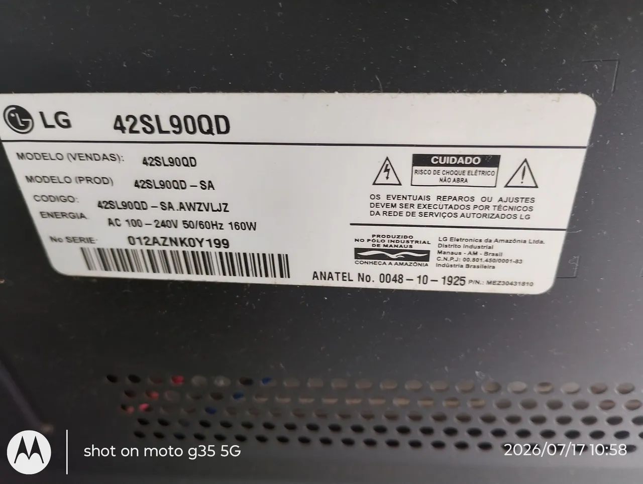 Tv LG plama 42sl90qd - Foto 2