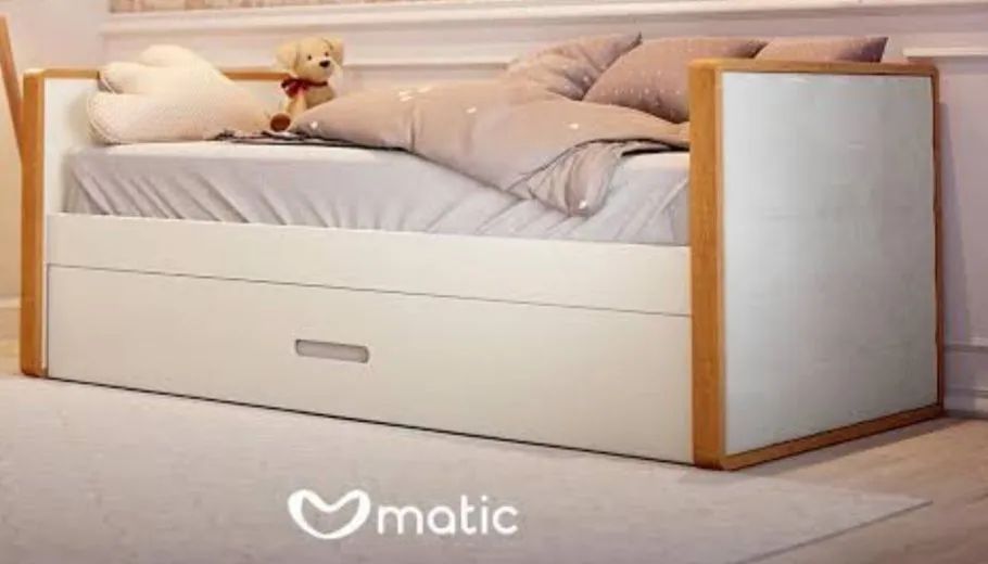 Cama infantil com auxiliar branco e freijó  - Foto 2