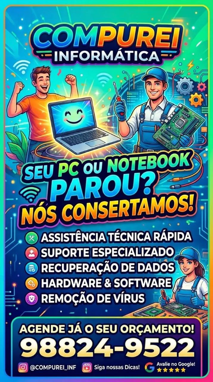 Conserto de computadores e notebooks 