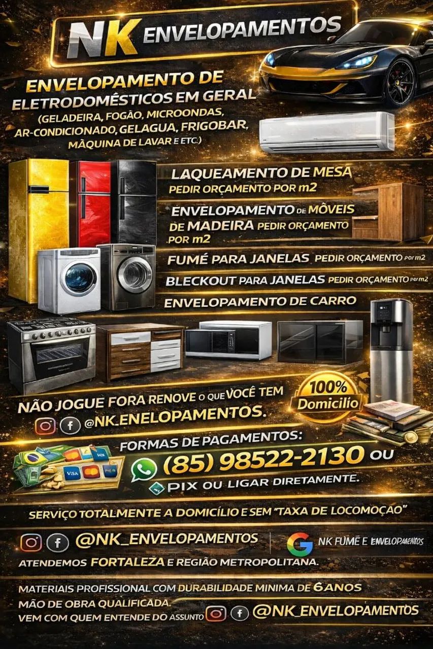 Envelopamento de geladeira e eletros em geral!