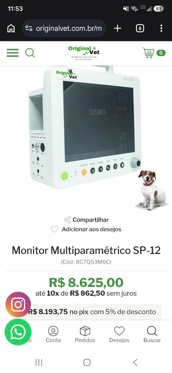 Monitor multiparametrico sp12