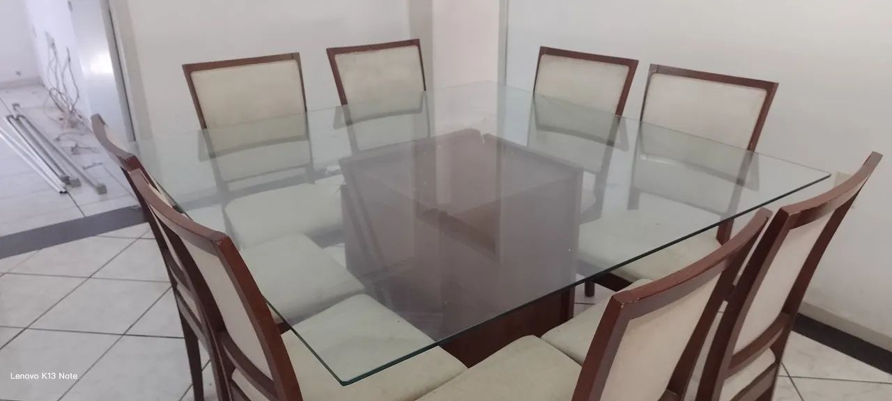 Mesa quadrada 1,50x1,50 com 8 cadeiras  - Foto 3