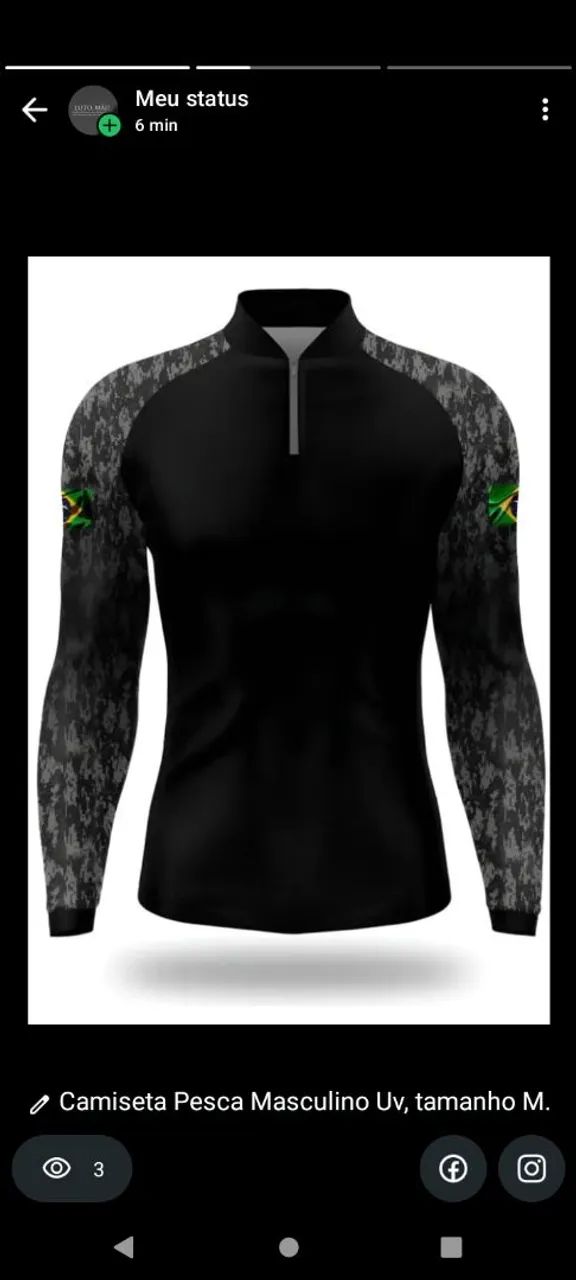 Camiseta Pesca  Masculino Uv