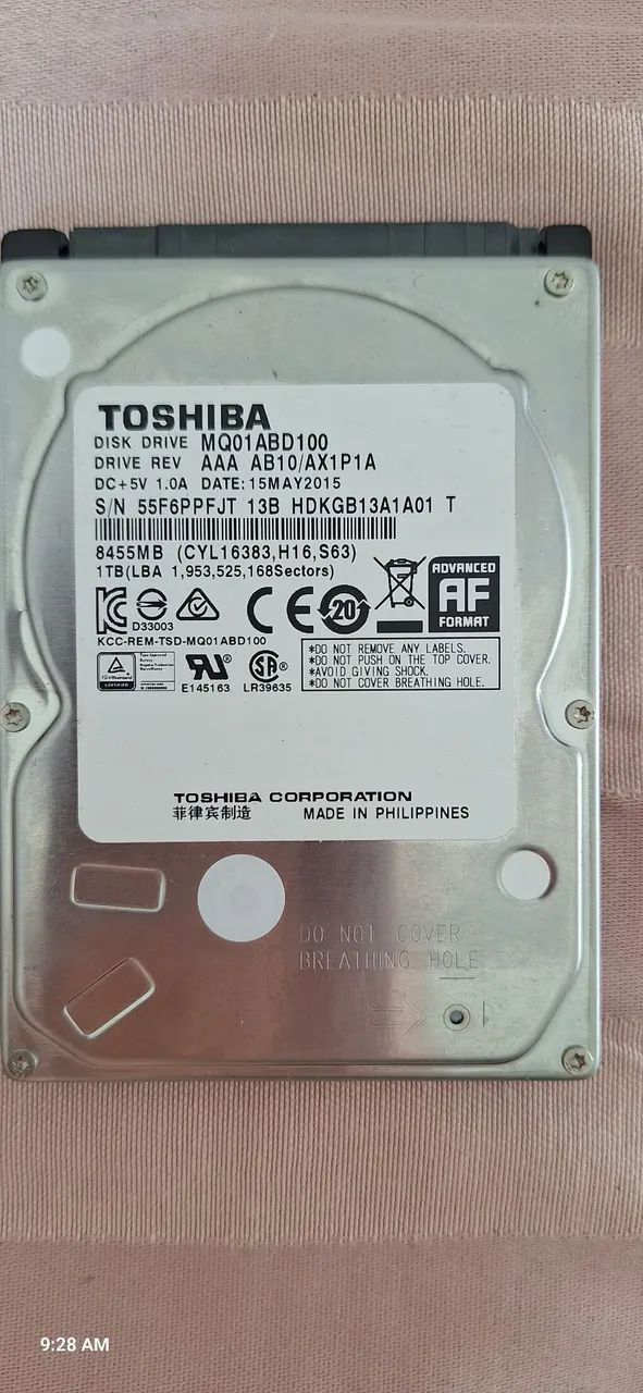 HDD 1TB  2.5
