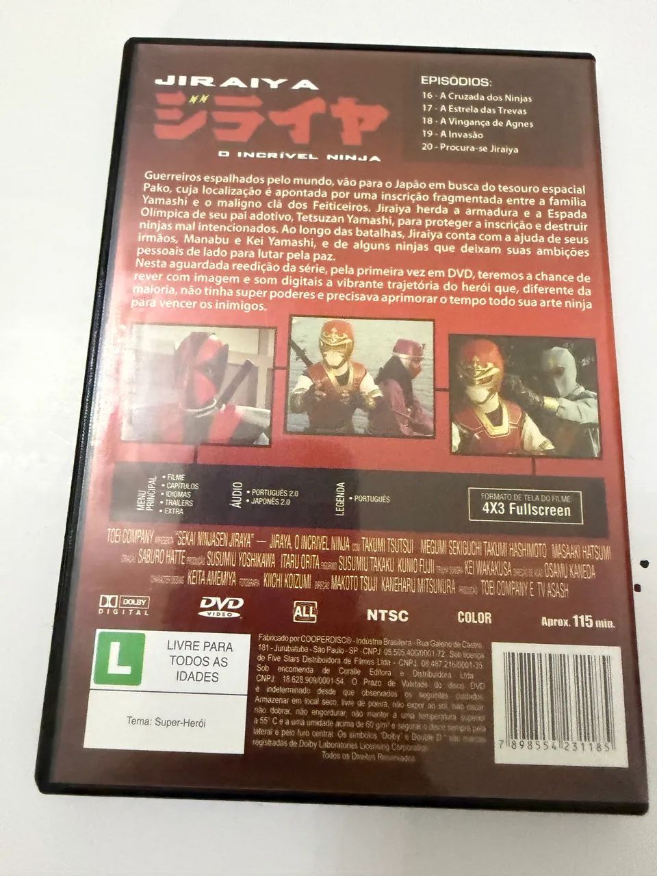 JIRAIYA: O INCRÍVEL NINJA VOL.04 dvd - Antiguidades - Vila Regente