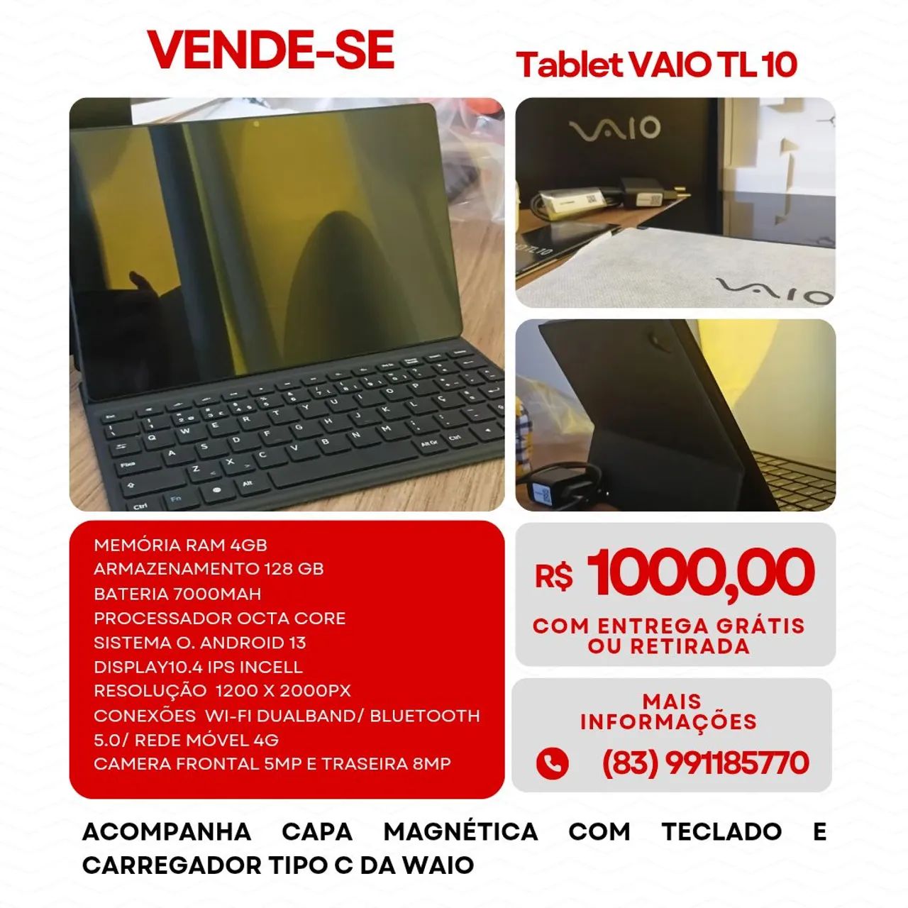 Tablet vaio TL 10 novo