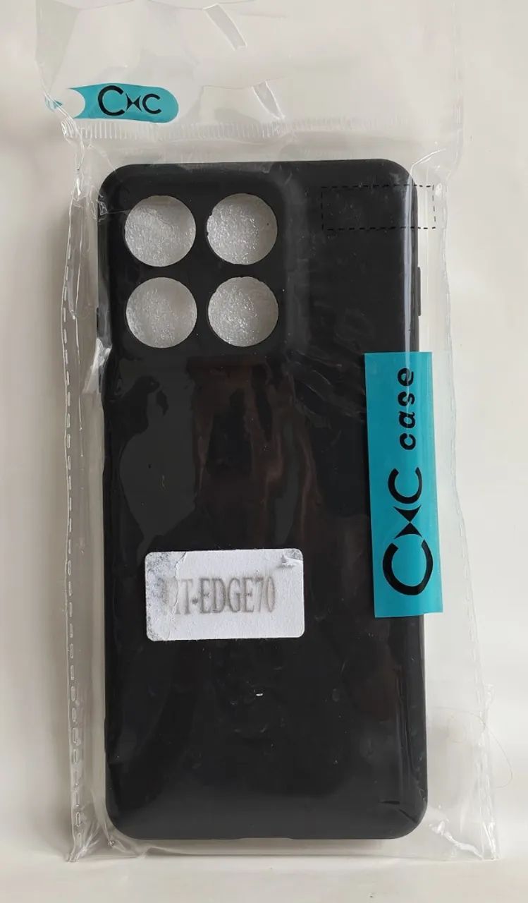 Capa protetora para Motorola Edge 70 - preta - nova