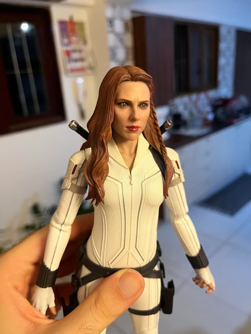 Black widow viúva negra snow suit traje branco nova e completa  - Foto 5