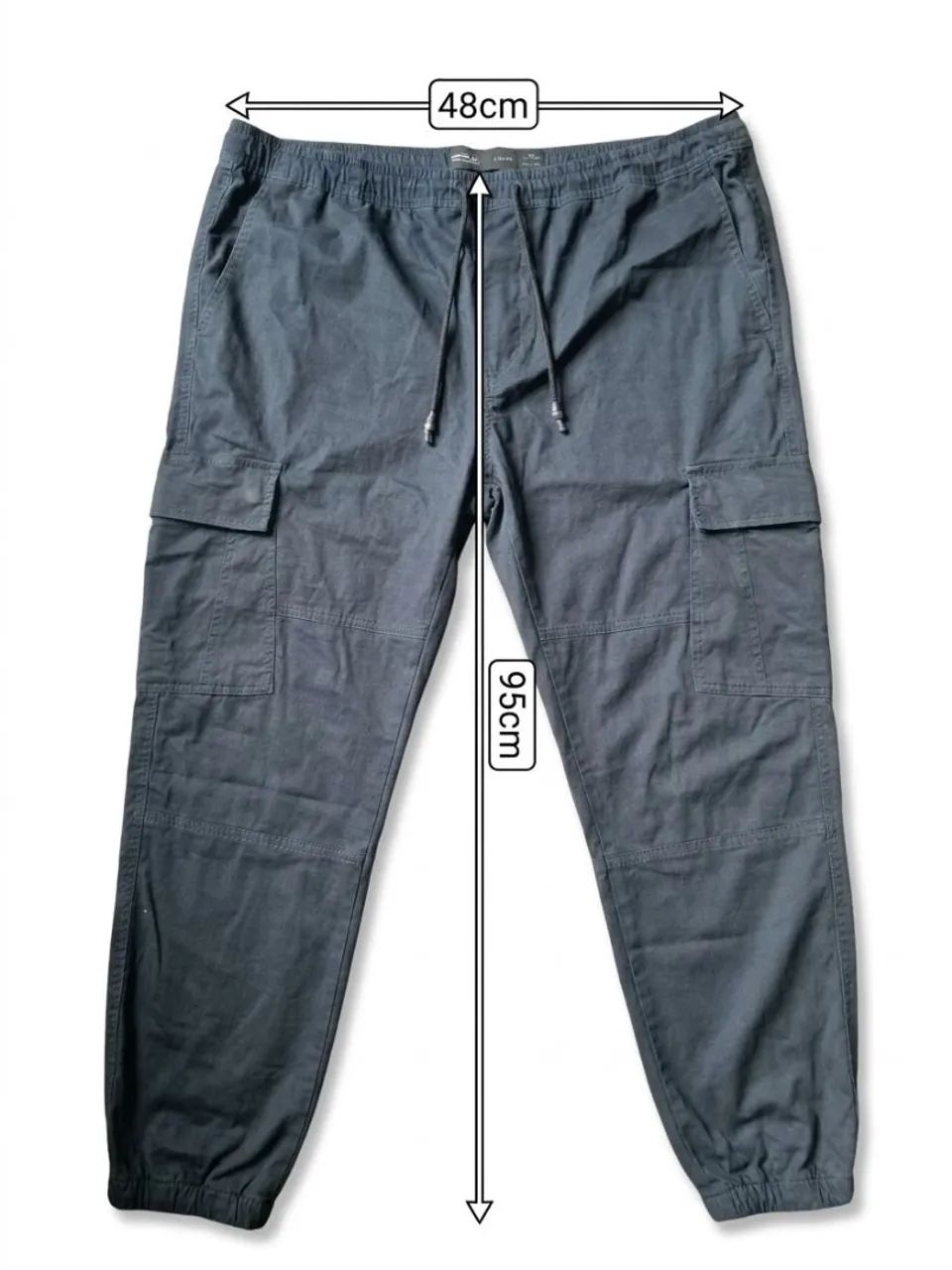 Calça cargo azul jogger GG