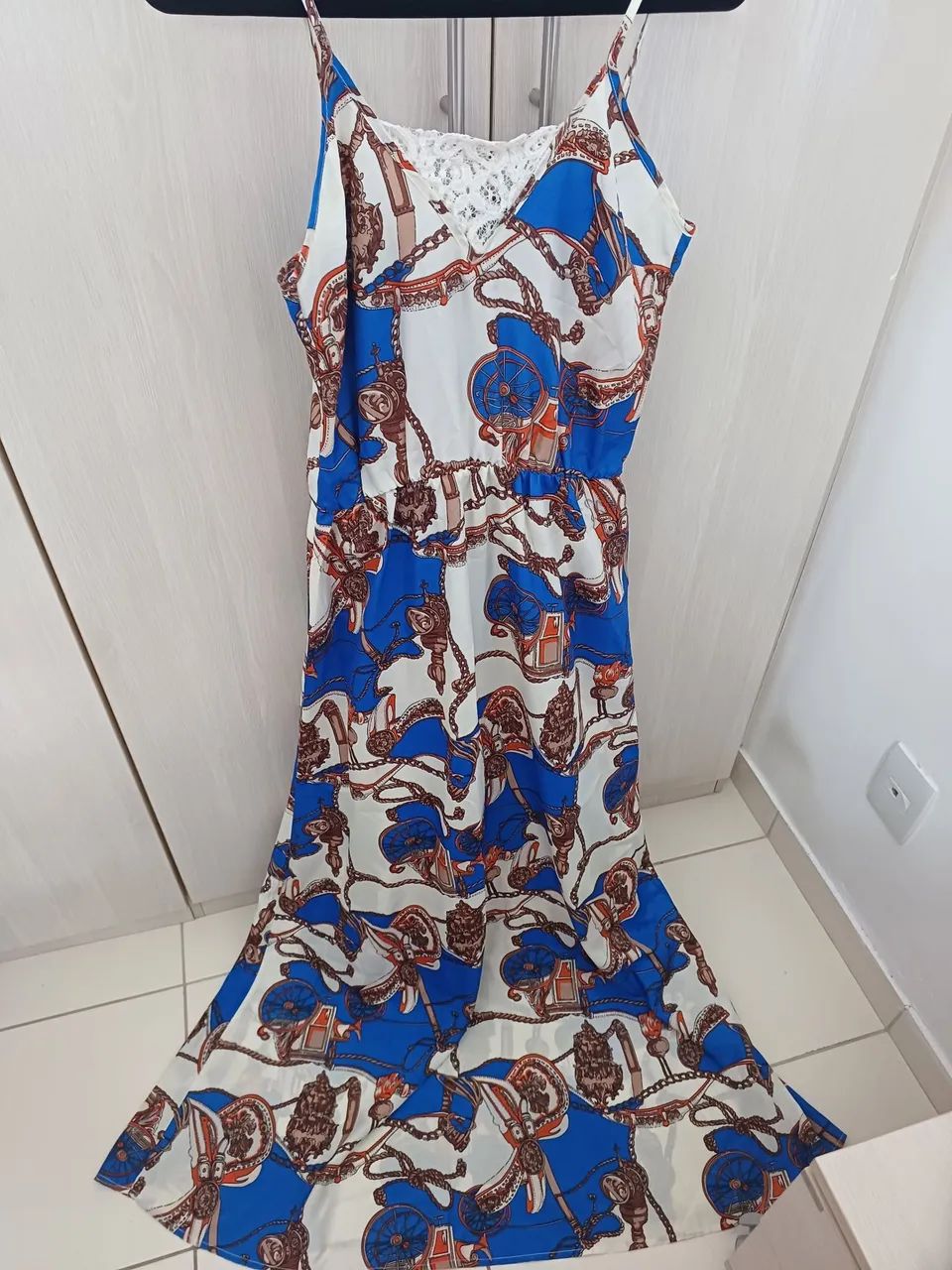 Vestido longo estampado