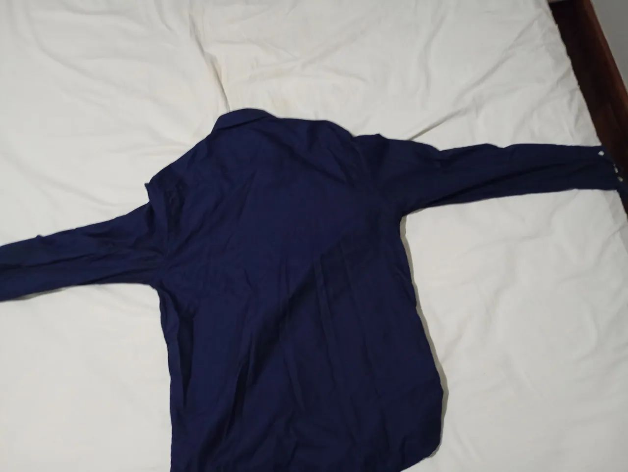 Camisa social azul marinho P - Foto 2