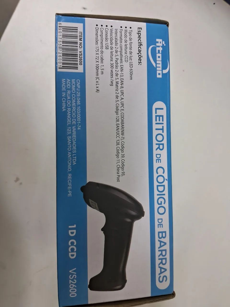 Leitor de Código de Barras Átomo VS2600 - Foto 2