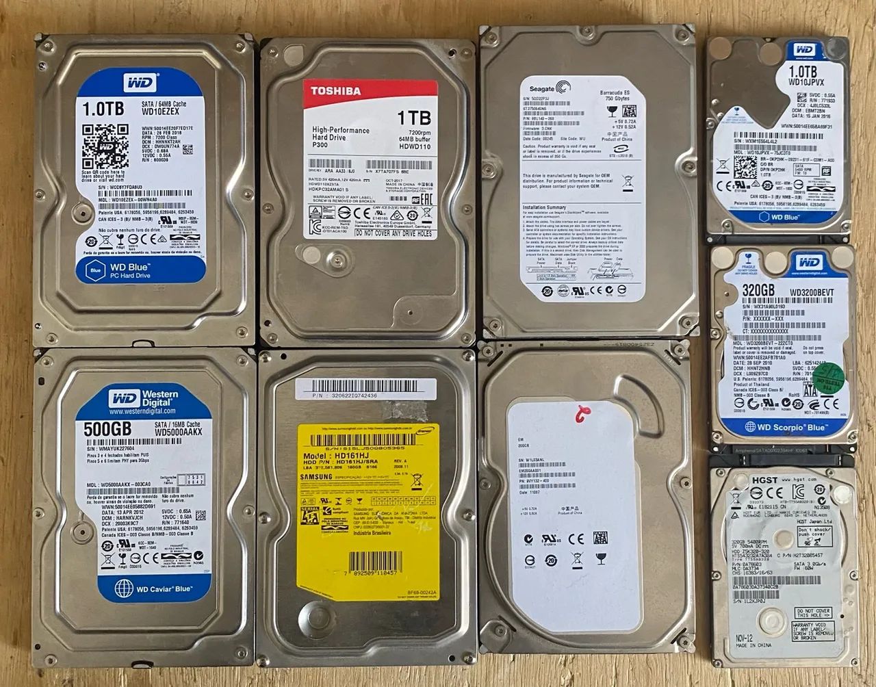 Lote Hds Pc Notebook Vários Tamanhos