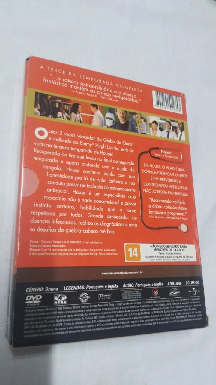 DVD Box House - Terceira Temporada - 6 Discos ( 24630 ) - Foto 2