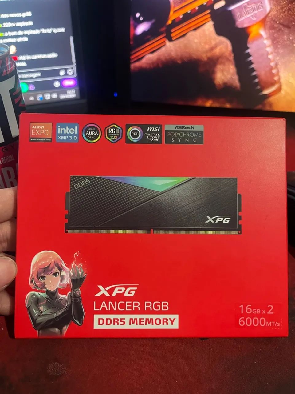 Memória xpg lancer rgb