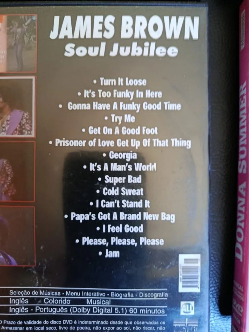 Pacote com 4 dvd's Os gigantes da black music (James Brown, Marvin